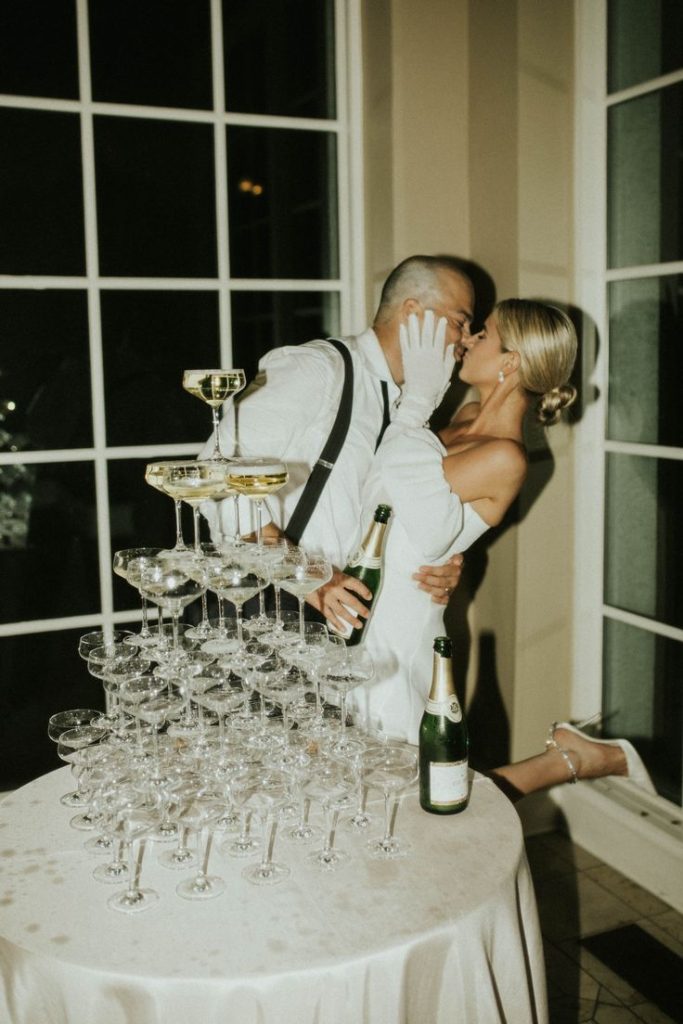 wedding drinks champange